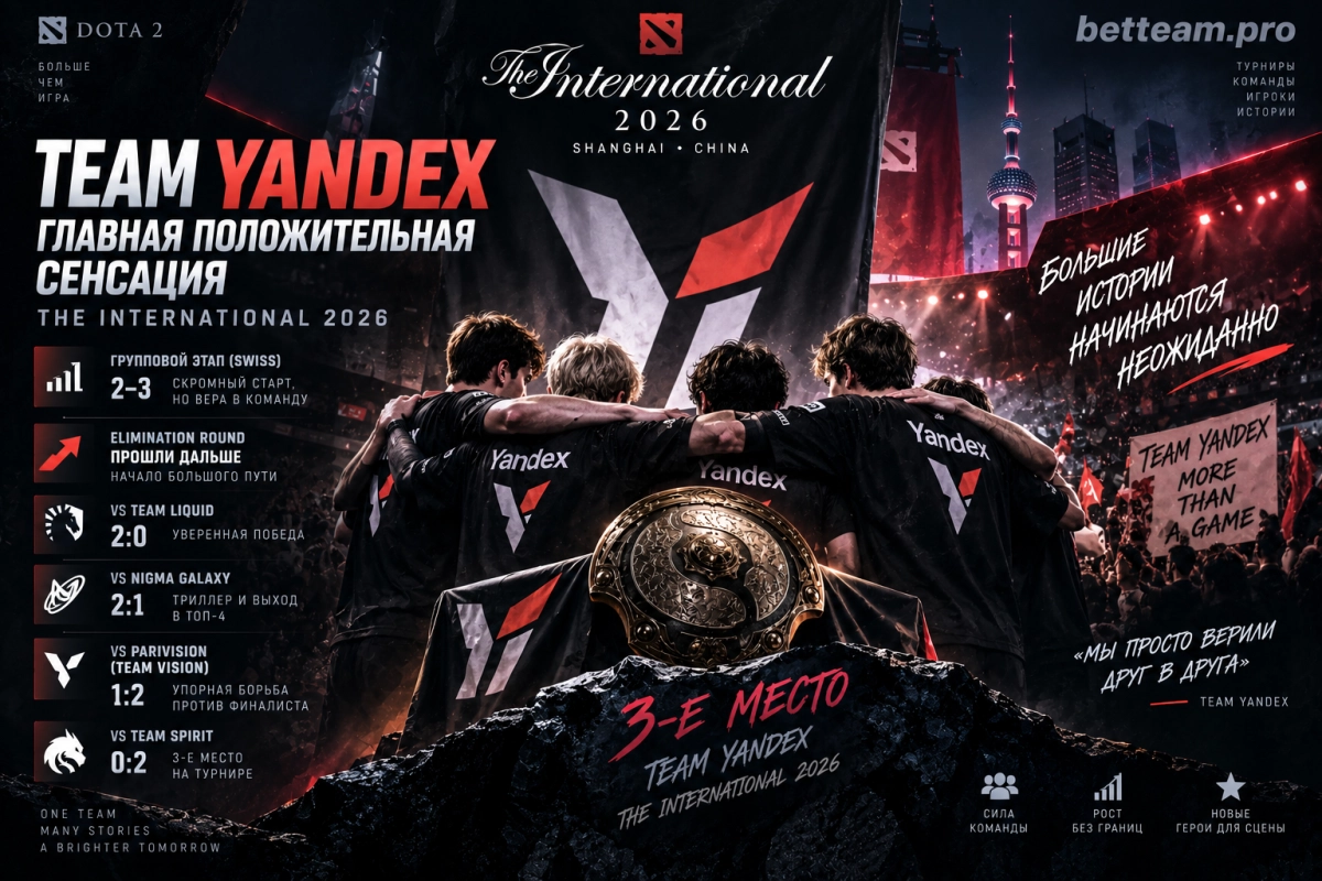 Team Yandex &mdash; главная положительная сенсация The International 2026