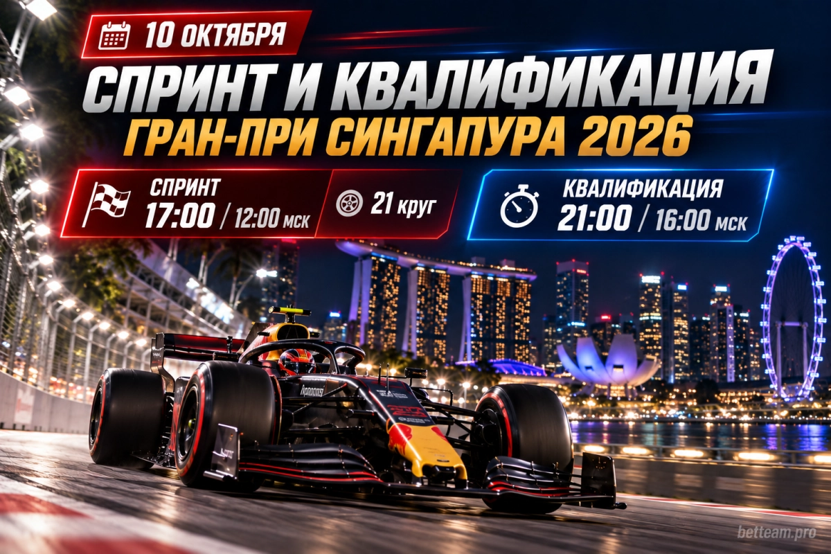 Спринт и квалификация Гран-при Сингапура 2026