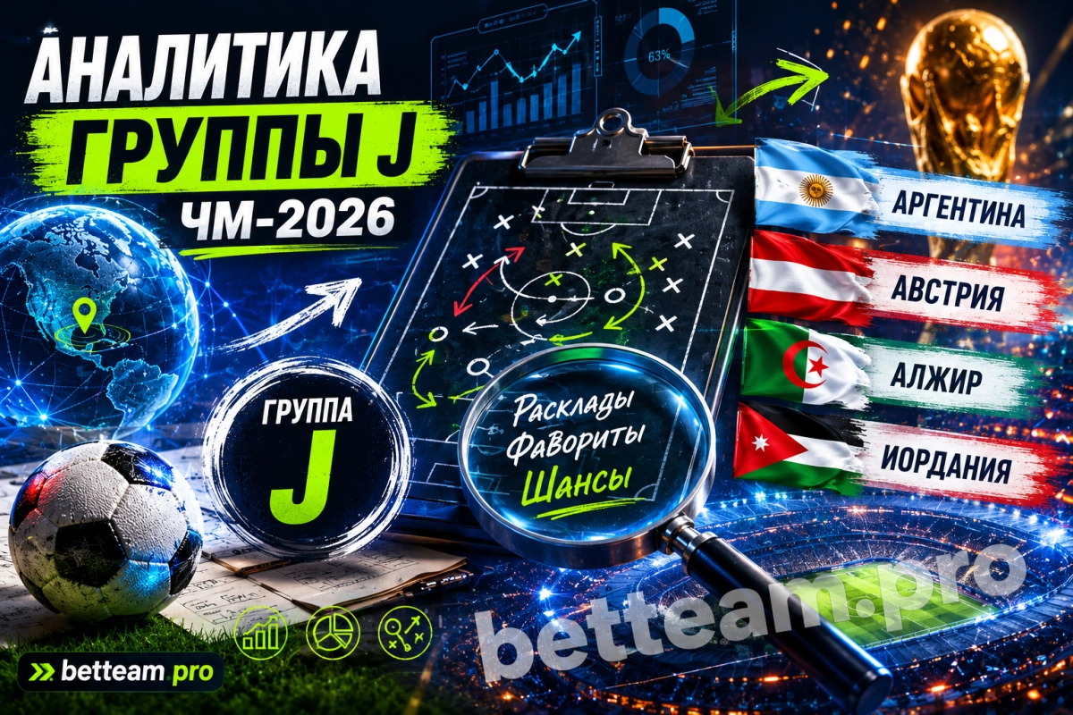 Аналитика группы J ЧМ-2026: Аргентина, Австрия, Алжир, Иордания
