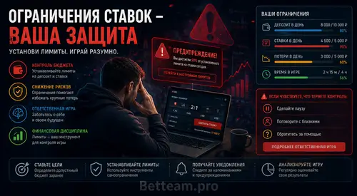 ограничения ставок предупреждение игроку интерфейс safer gambling