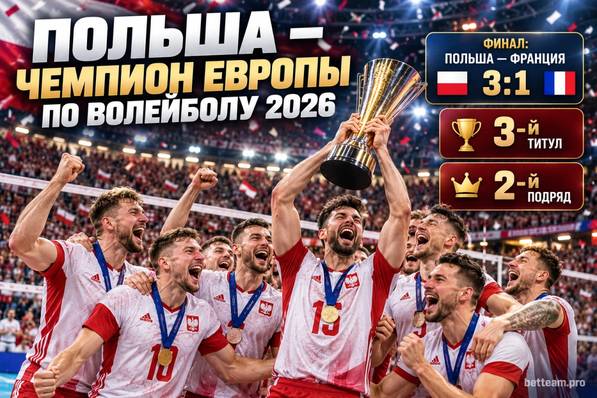 Польша &mdash; чемпион Европы по волейболу 2026