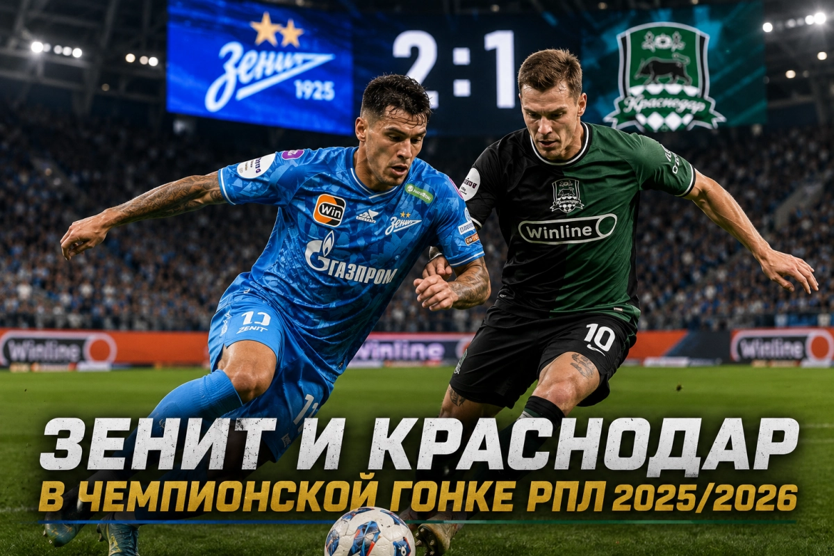 Зенит и Краснодар в чемпионской гонке РПЛ 2025/2026