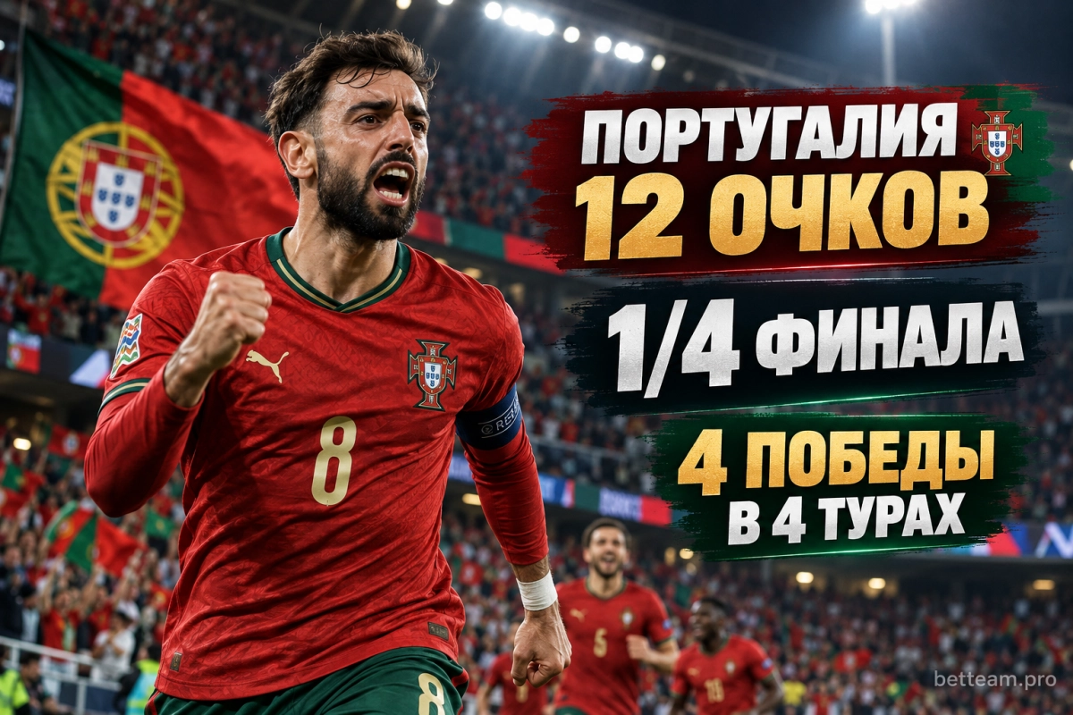 Португалия вышла в четвертьфинал Лиги наций