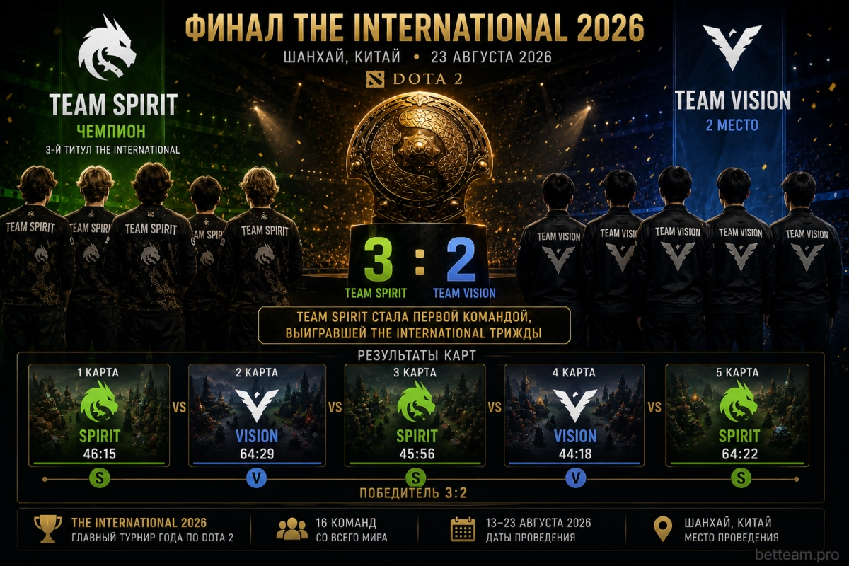 Финал Team Spirit &mdash; Team Vision на The International 2026
