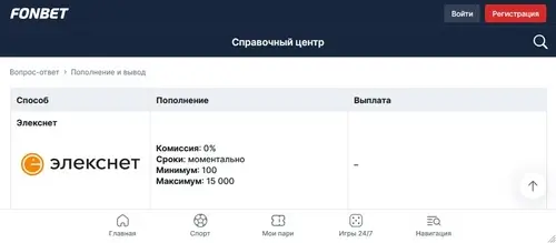 Пополнение Фонбет через терминал
