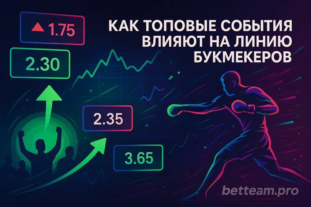 Как топовые события влияют на линию букмекеров на Betteam.pro