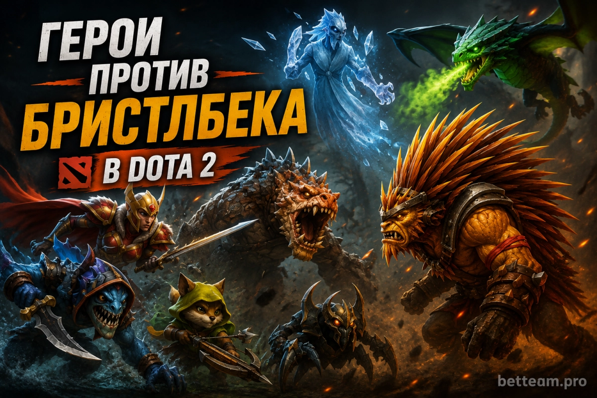 Герои против Бристлбека в Dota 2
