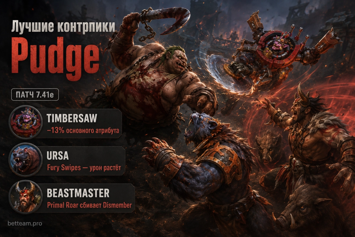 Лучшие контрпики Pudge в Dota 2