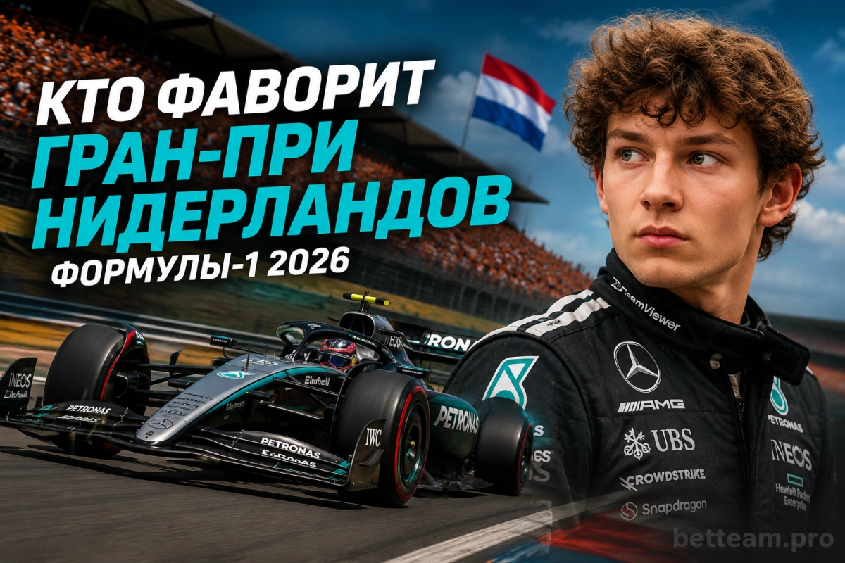 Кими Антонелли среди фаворитов Гран-при Нидерландов 2026