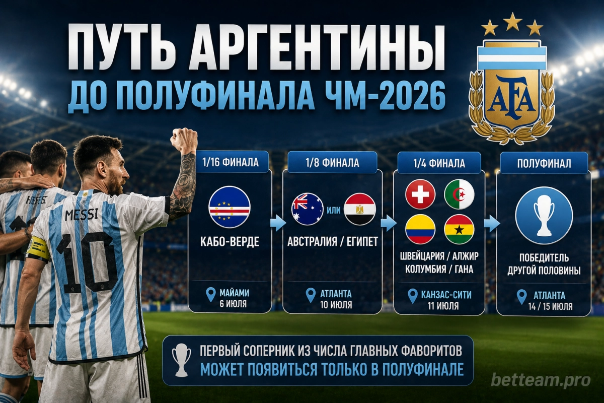Путь Аргентины до полуфинала ЧМ-2026