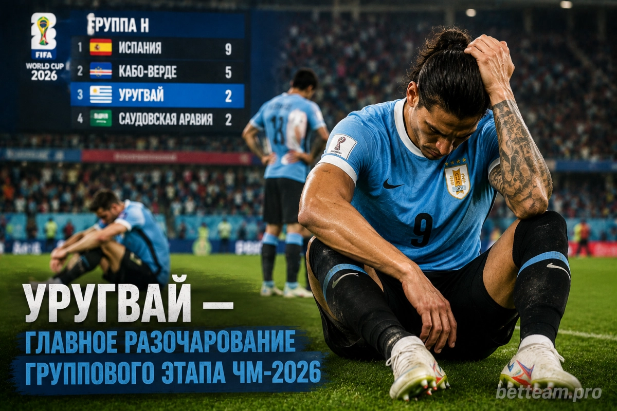 Уругвай &mdash; главное разочарование группового этапа ЧМ-2026