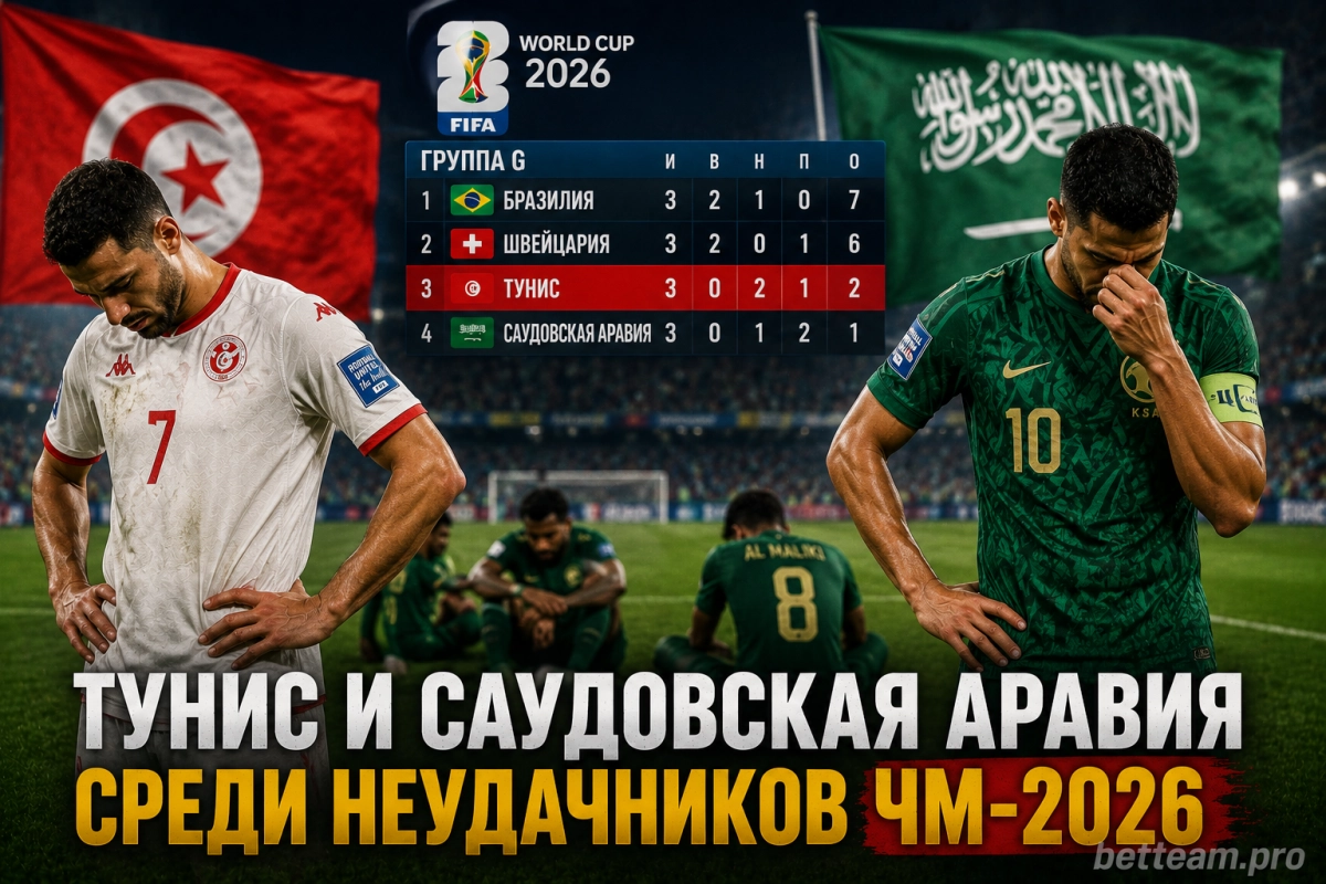Тунис и Саудовская Аравия среди неудачников ЧМ-2026