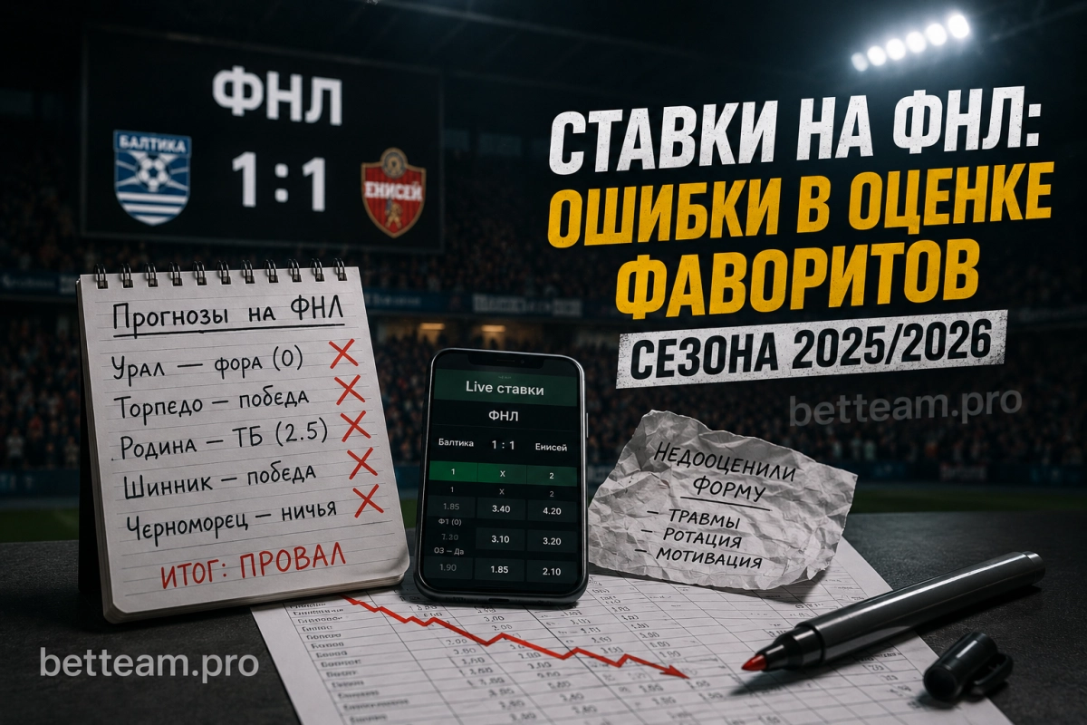 Ставки на ФНЛ и ошибки в оценке фаворитов сезона