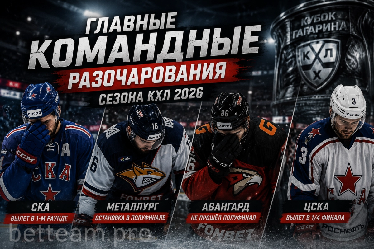 Главные командные разочарования сезона КХЛ 2026
