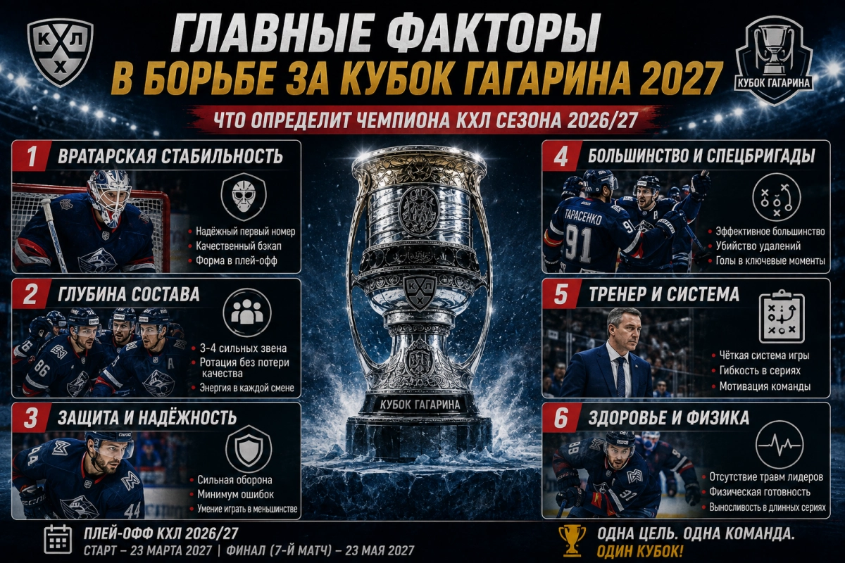 Главные факторы в борьбе за Кубок Гагарина 2027