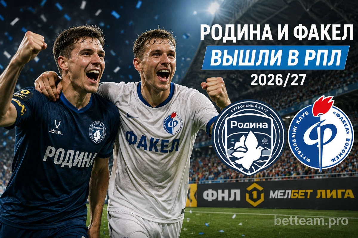 Родина и Факел вышли в РПЛ 2026/27