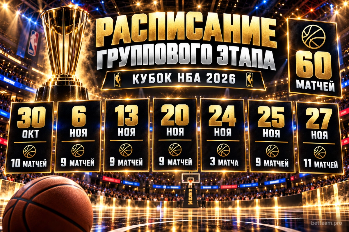 Расписание группового этапа Кубка НБА 2026