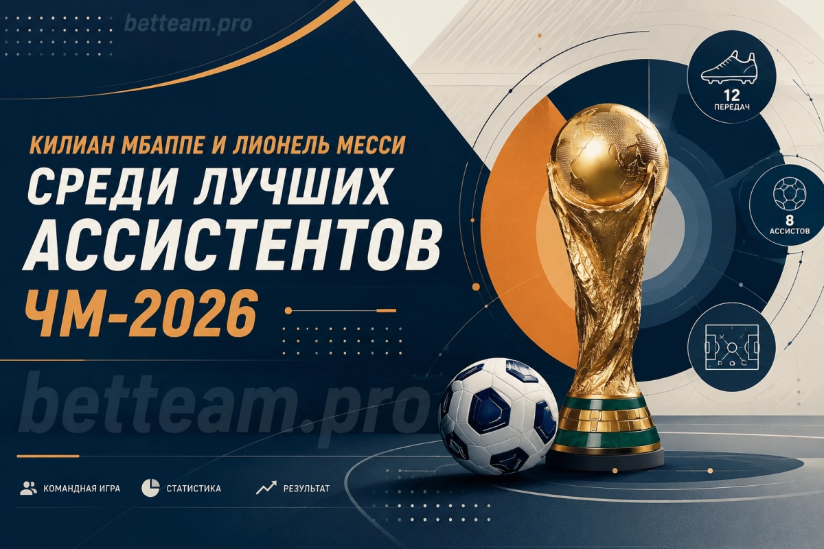 Килиан Мбаппе и Лионель Месси среди лучших ассистентов ЧМ-2026