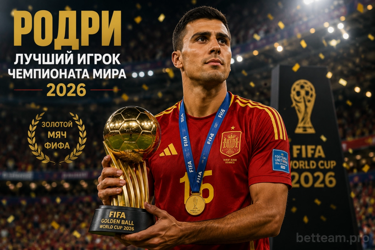Родри &mdash; лучший игрок чемпионата мира по футболу 2026