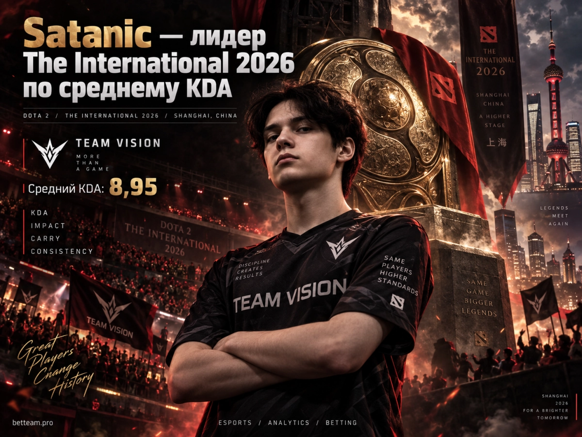 Satanic &mdash; лидер The International 2026 по среднему KDA