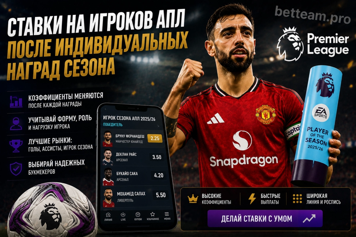 Ставки на игроков АПЛ после индивидуальных наград сезона