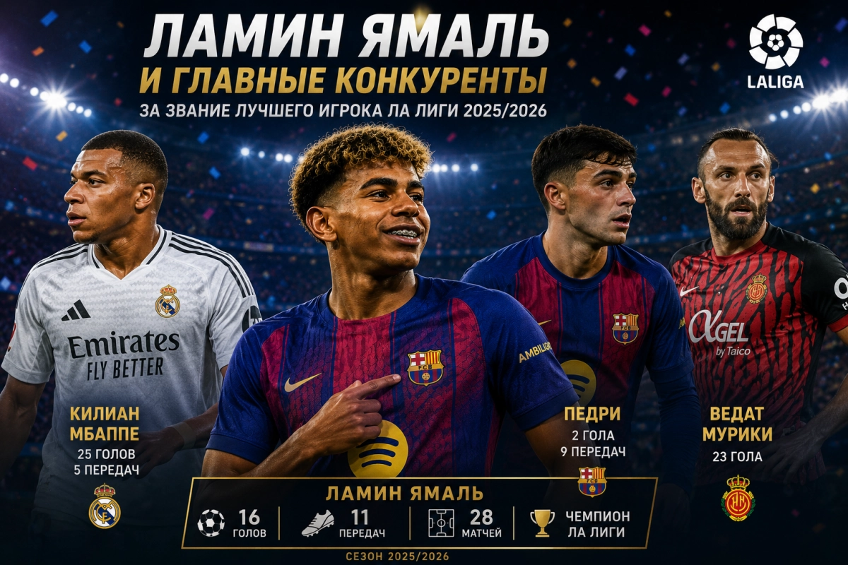 Ламин Ямаль и главные конкуренты за звание лучшего игрока Ла Лиги