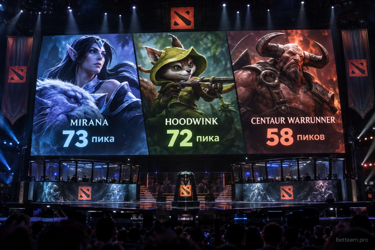 Mirana, Hoodwink и Centaur Warrunner &mdash; самые частые пики The International 2026