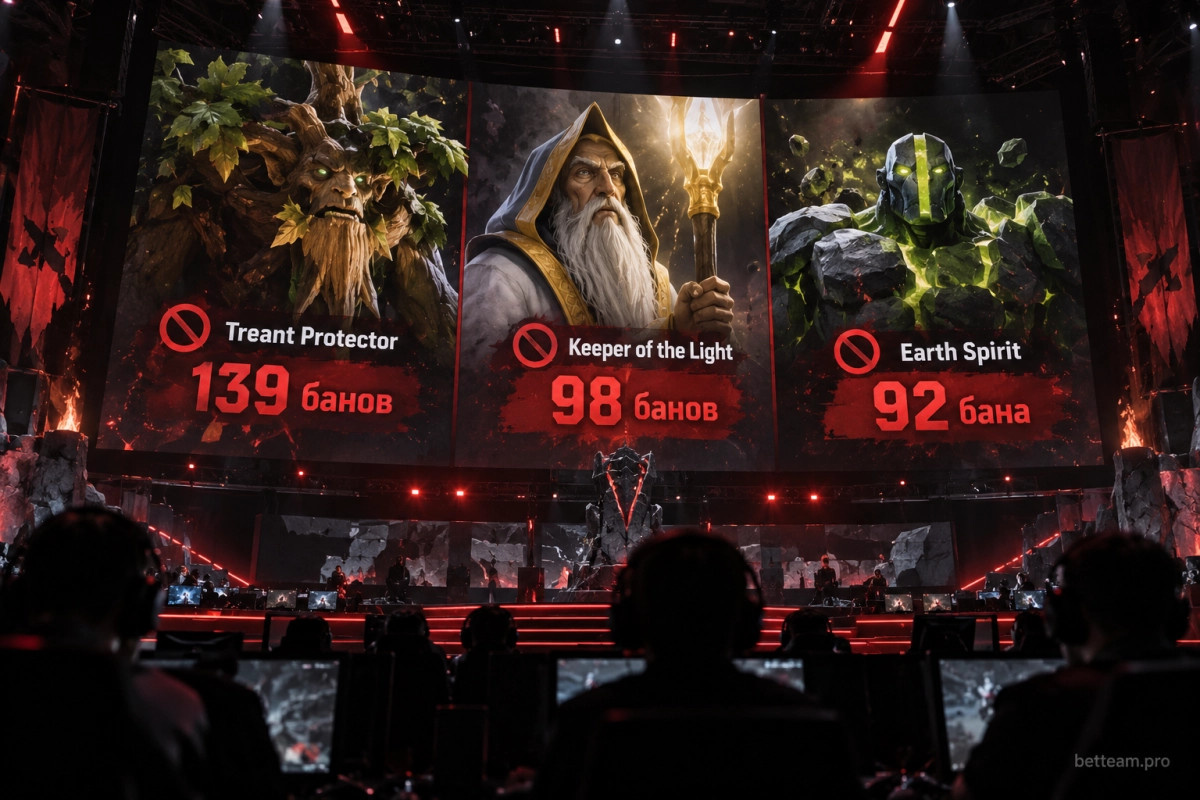 Treant Protector, Keeper of the Light и Earth Spirit &mdash; лидеры по банам The International 2026