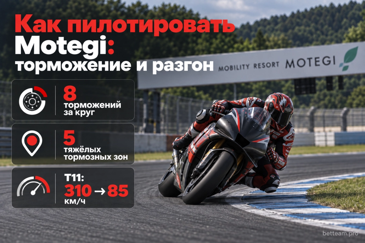 Как пилотировать Motegi: торможение и разгон