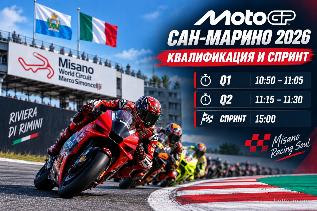 Квалификация и спринт MotoGP в Сан-Марино 2026