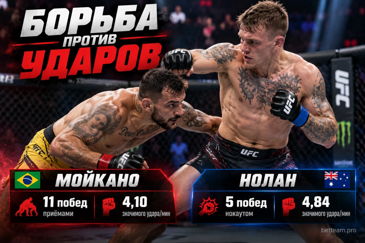 Мойкано &mdash; Нолан: сравнение борьбы и ударной техники