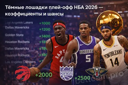 Тёмные лошадки плей-офф НБА 2026 &mdash; коэффициенты и шансы