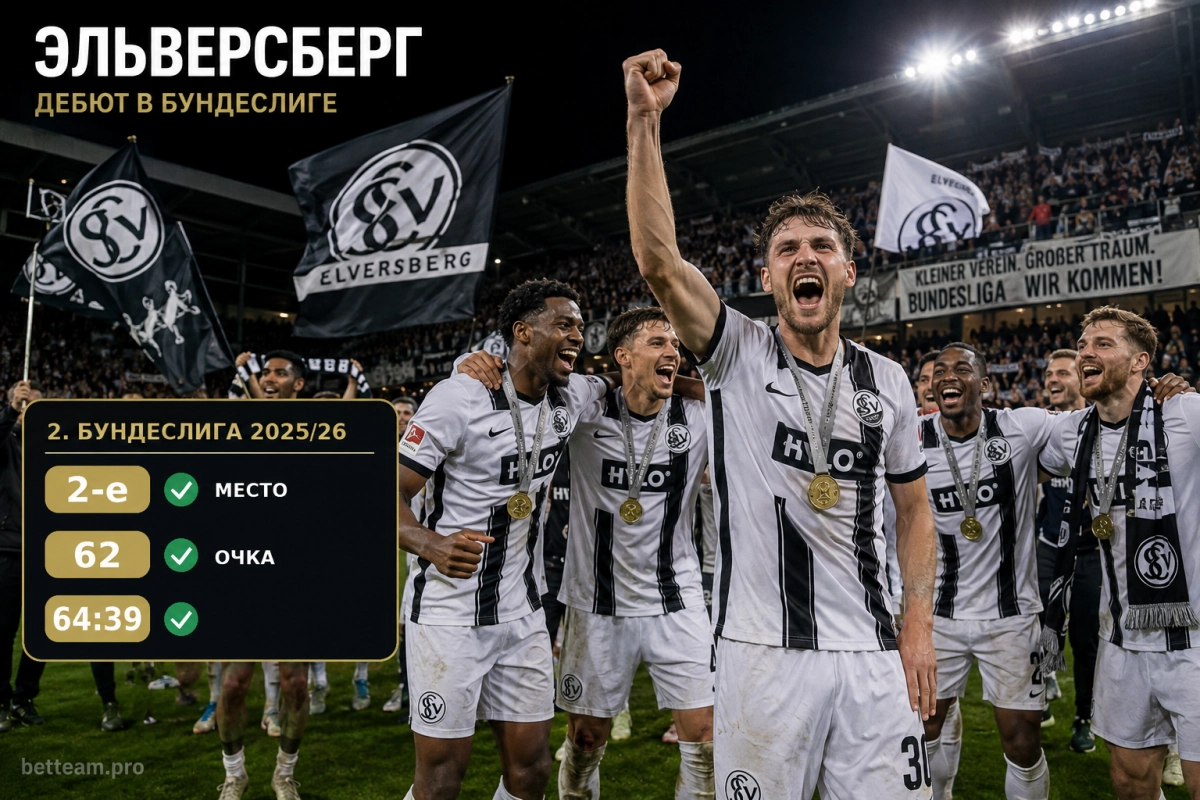 Эльверсберг впервые играет в Бундеслиге в сезоне 2026/27