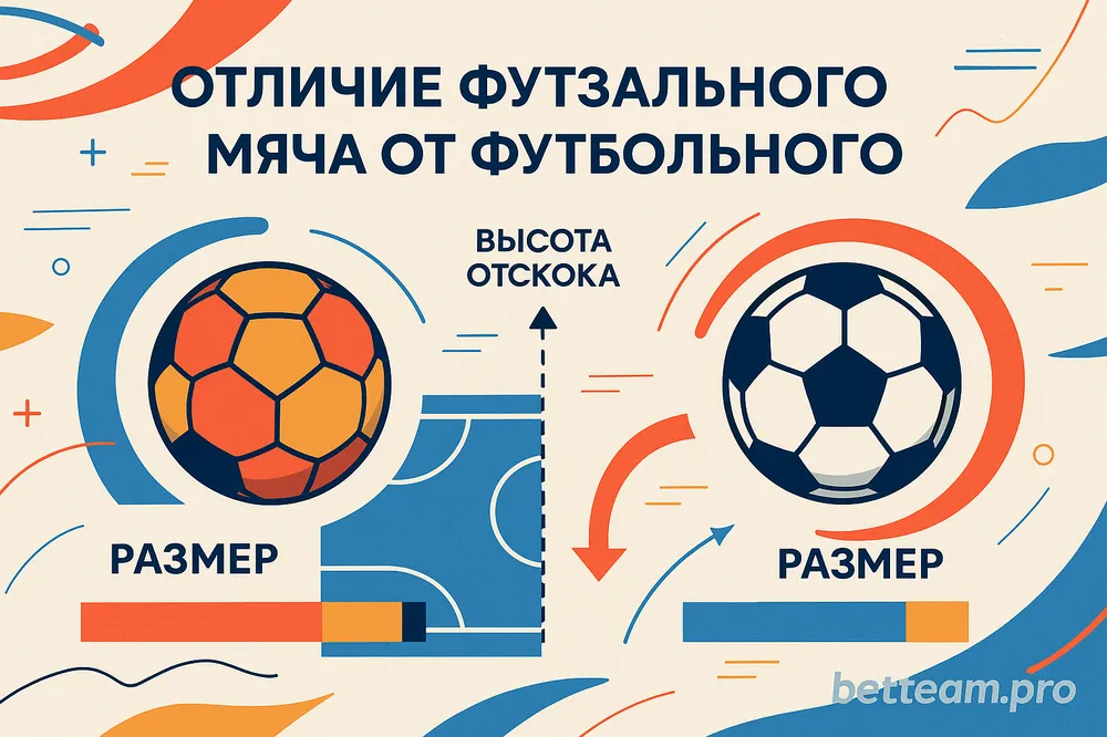 Отличие футзального мяча от футбольного