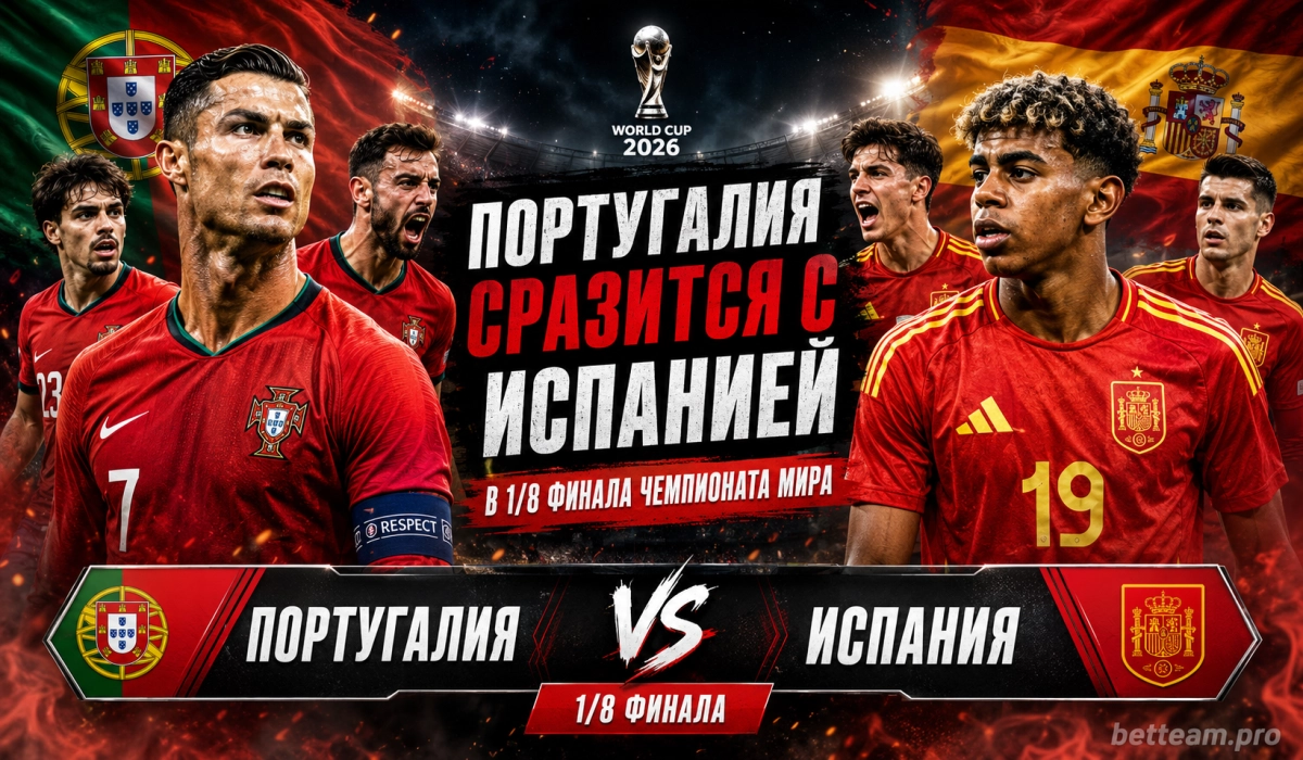 Португалия сразится с Испанией в 1/8 финала Чемпионата мира