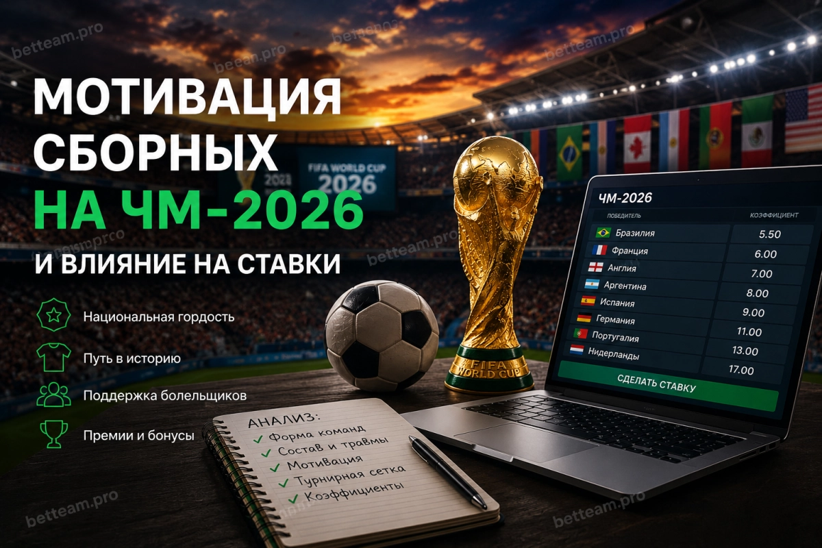 Мотивация сборных на ЧМ-2026 и влияние на ставки