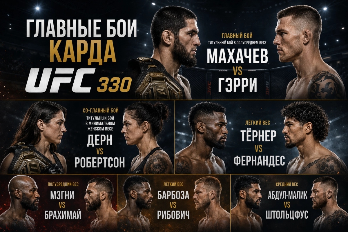 Главные бои карда UFC 330