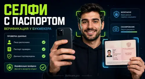 селфи с паспортом верификация букмекер