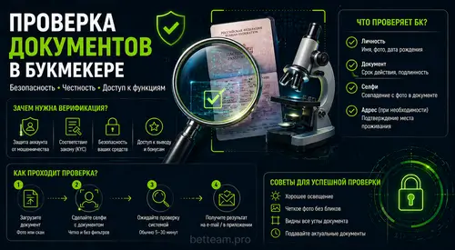 проверка документов букмекер задержка верификации