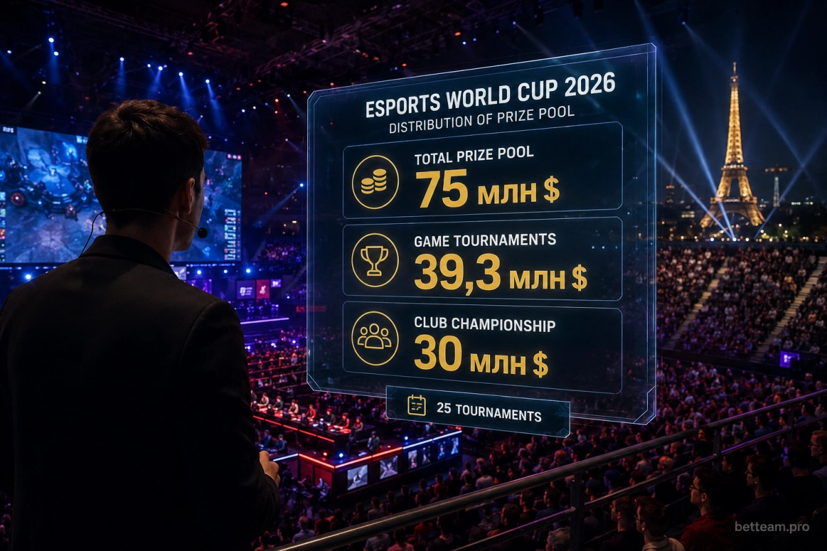 Распределение призового фонда Esports World Cup 2026