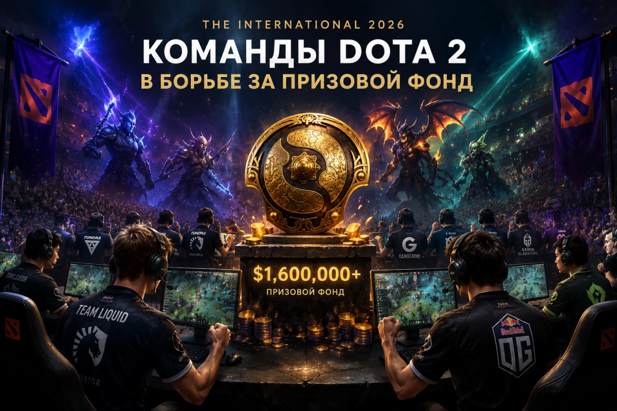 Команды Dota 2 в борьбе за призовой фонд The International 2026