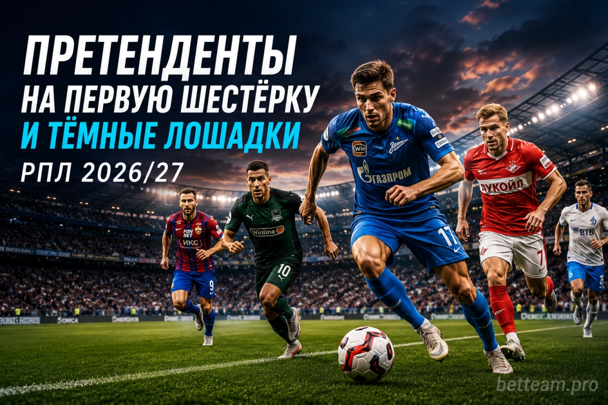 Претенденты на первую шестёрку и тёмные лошадки РПЛ 2026/27