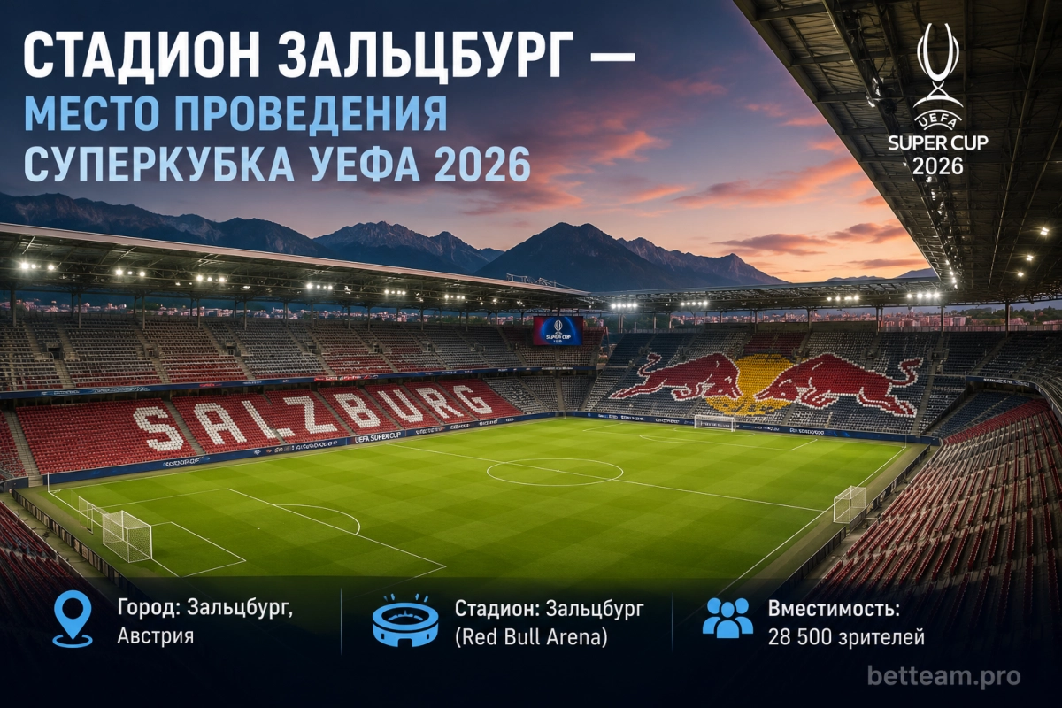 Стадион Зальцбург &mdash; место проведения Суперкубка УЕФА 2026