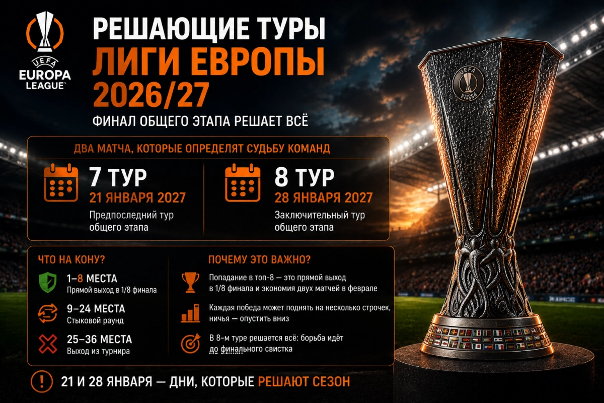 Решающие туры Лиги Европы 2026/27