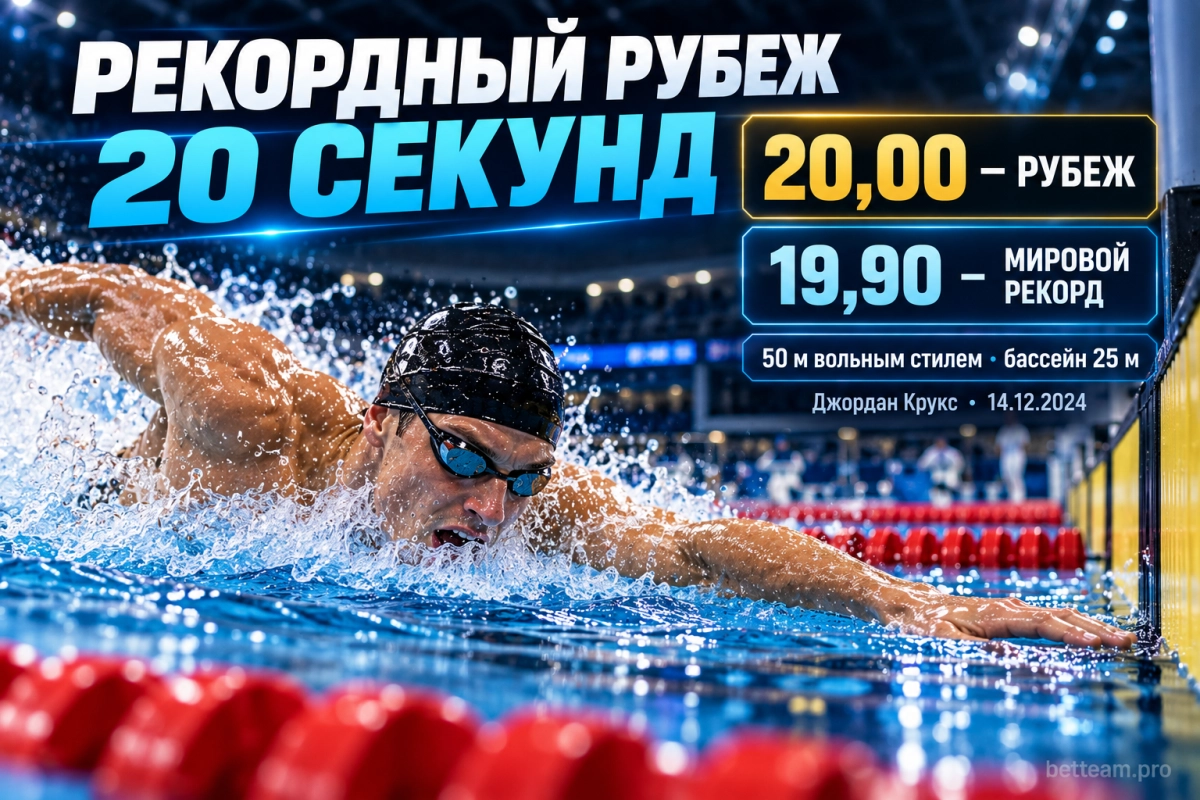 Рекордный рубеж 20 секунд на 50 метрах вольным стилем