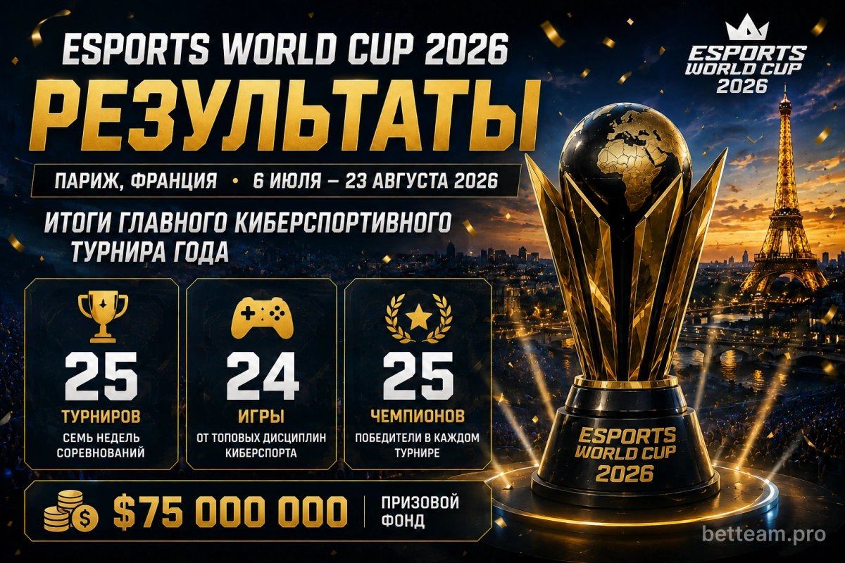 Все победители Esports World Cup 2026 по дисциплинам