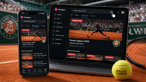 Как найти трансляцию Ролан Гаррос в VK Видео