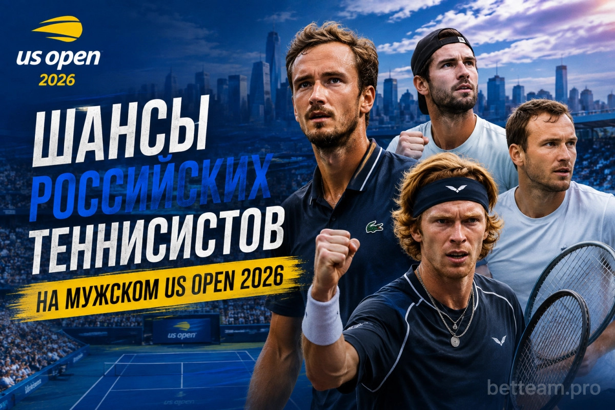 Шансы российских теннисистов на мужском US Open 2026
