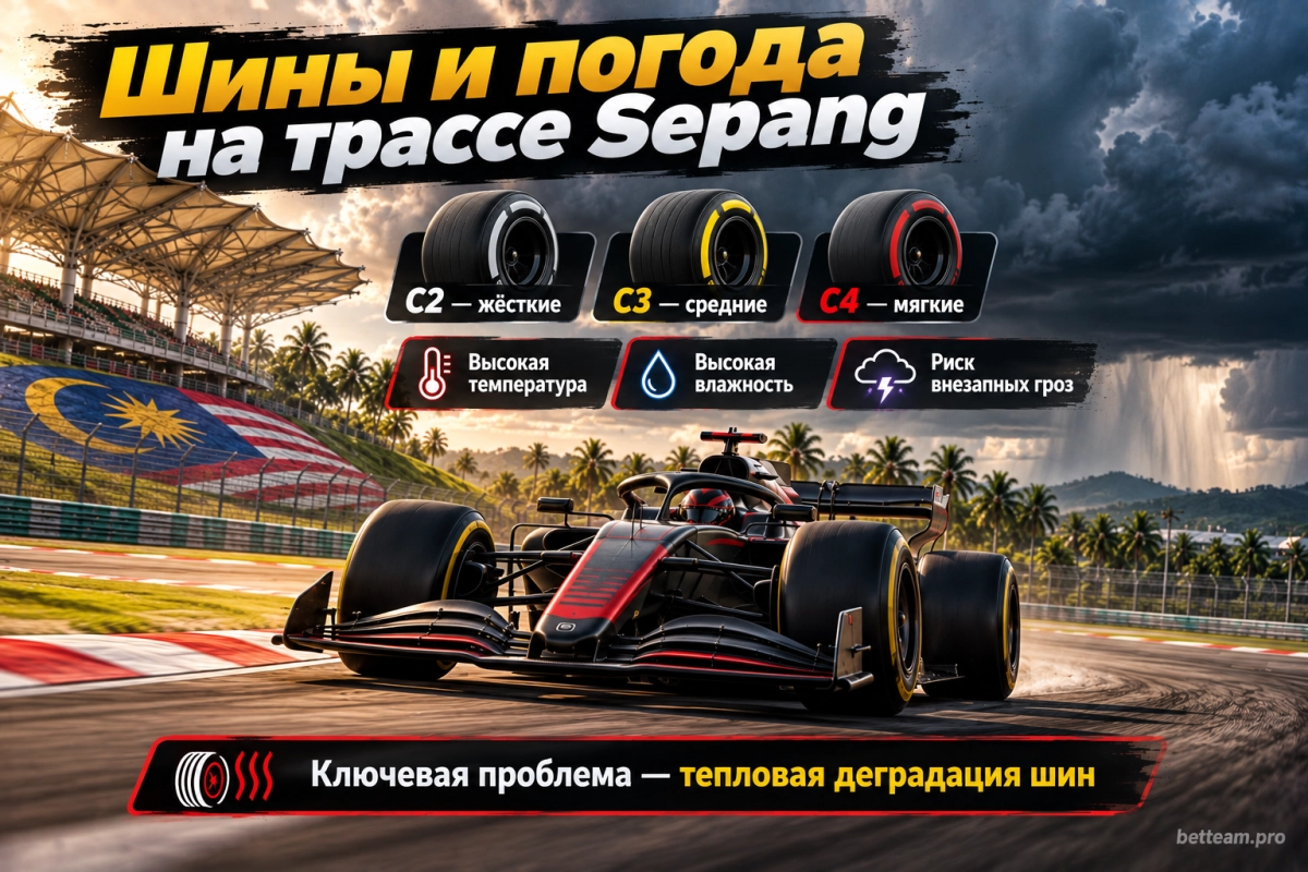Шины и погода на трассе Sepang