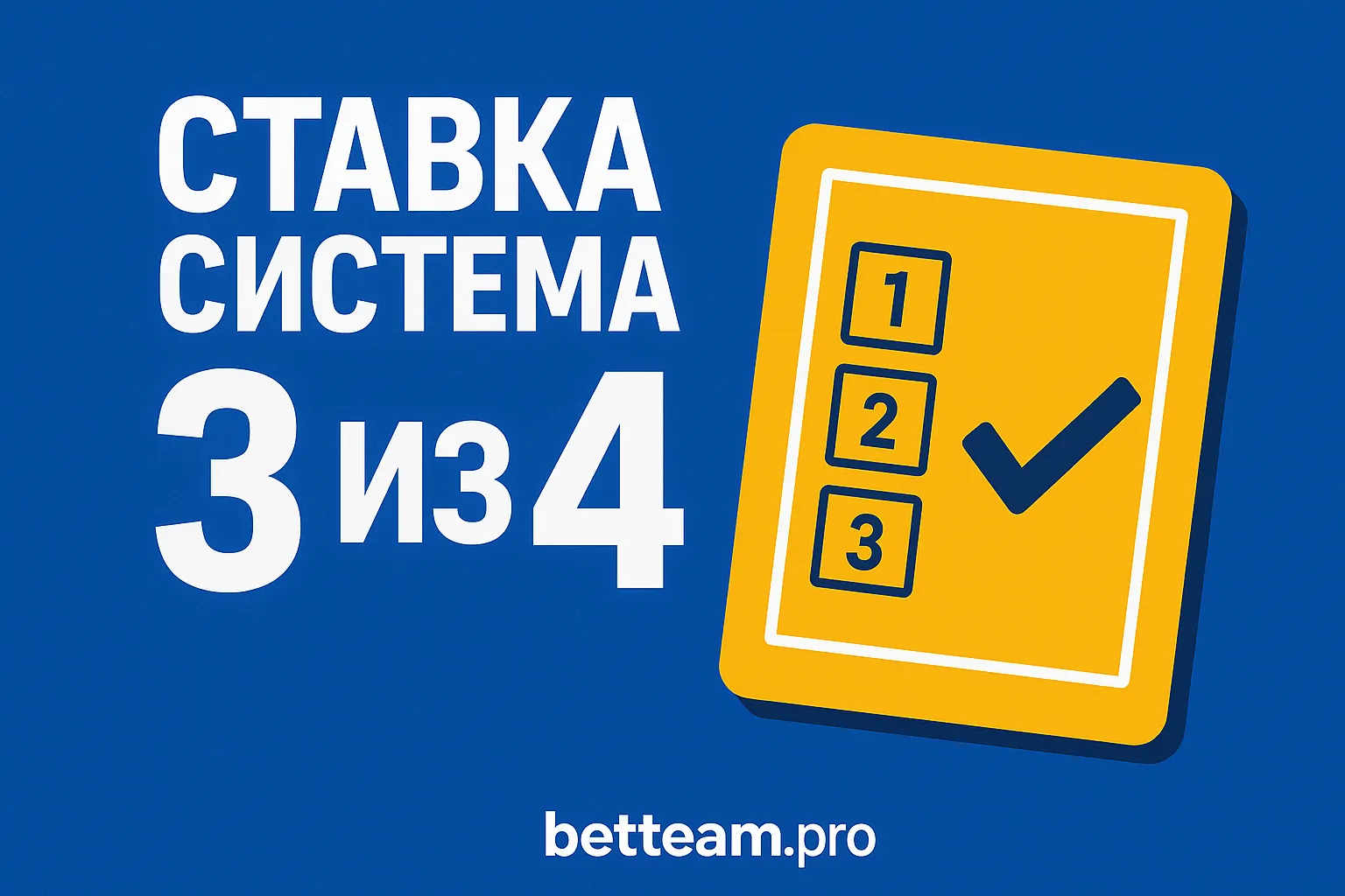 Ставка система 3 из 4